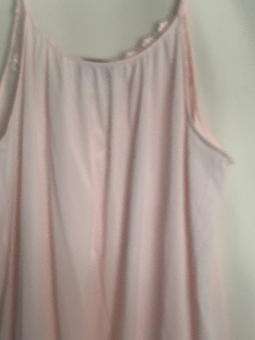 Delicate Lace-Trim Pink Chemise Slip nightgown - Picture 5 of 6